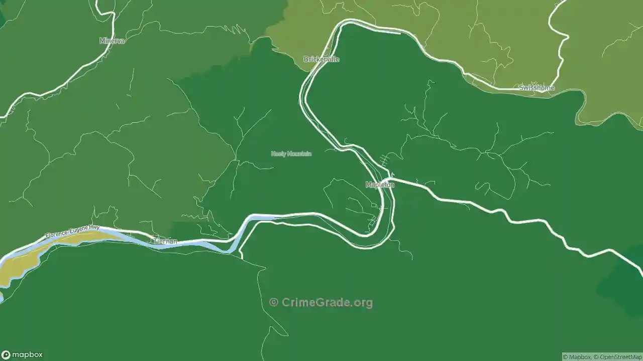 Mapleton, OR Violent Crime Rates and Maps