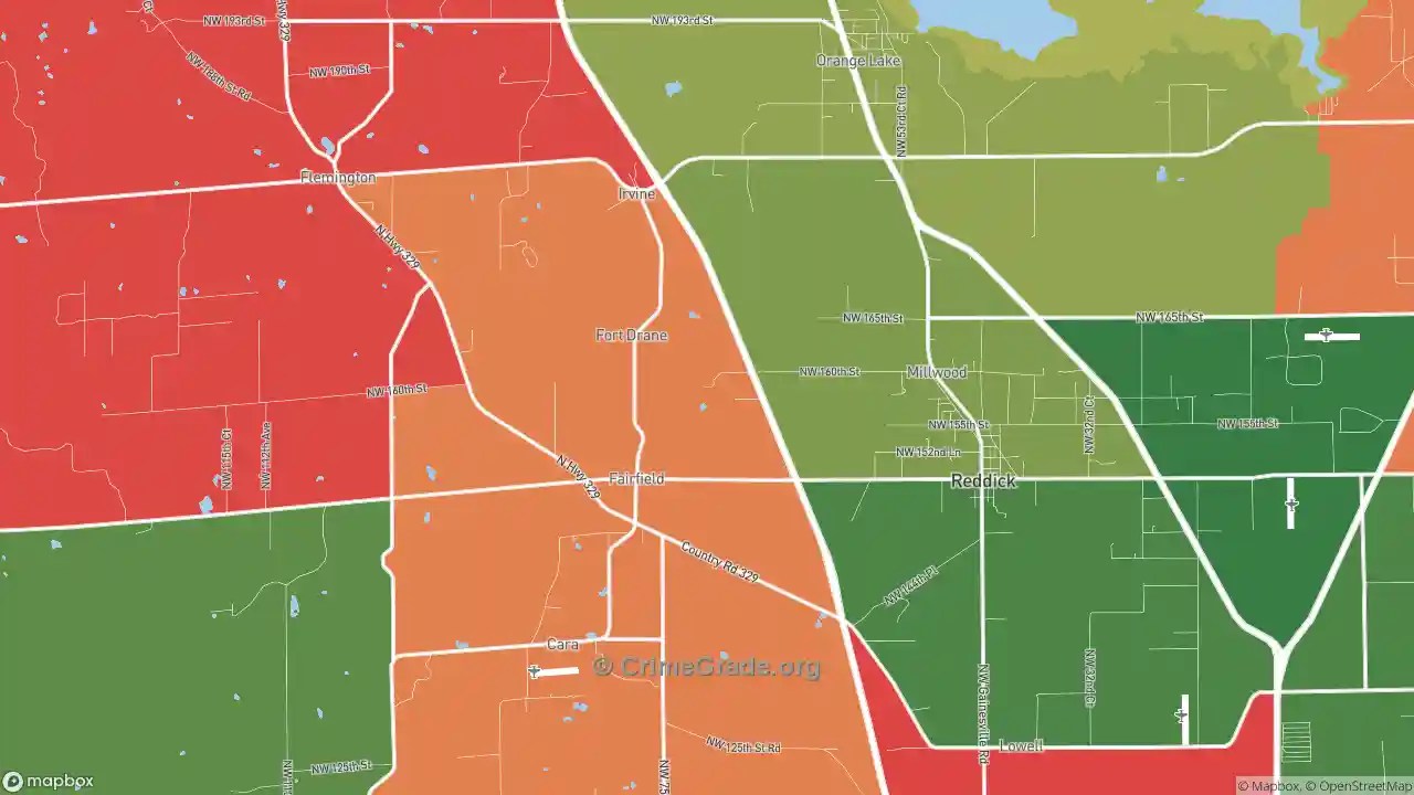 Reddick, FL Violent Crime Rates and Maps