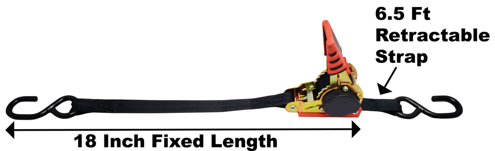 1 Inch Retractable Ratchet Straps