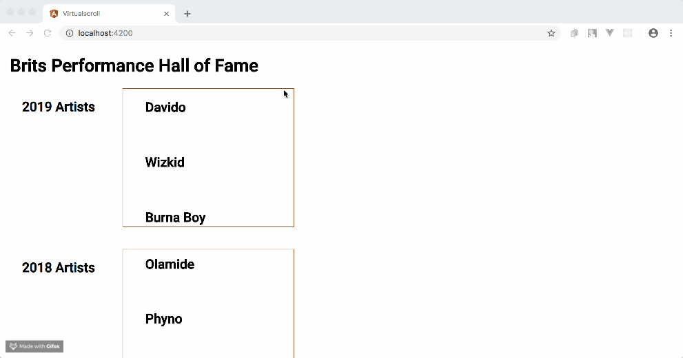 Building infinite virtual scrolling lists with the new Angular 7 CDK