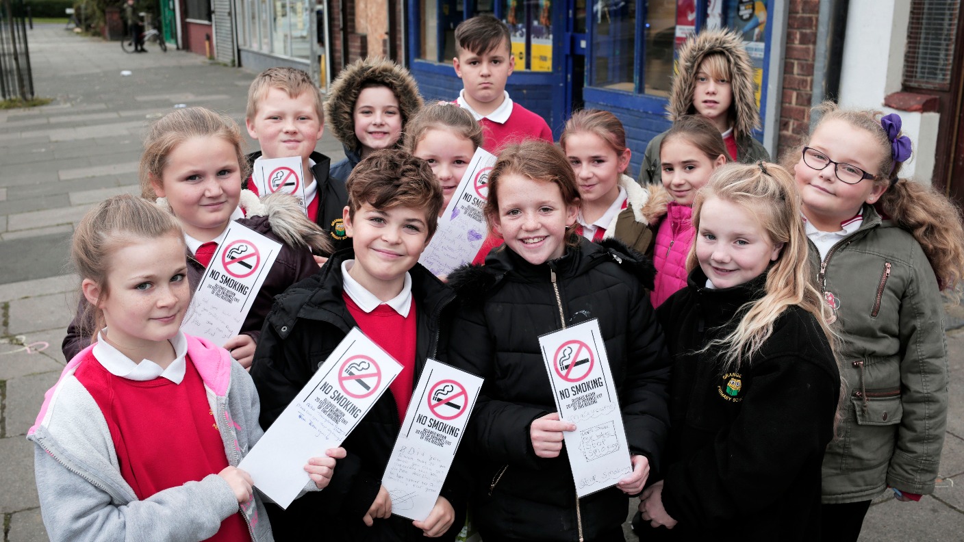 Grangetown children tackling second hand smoke ITV News Tyne Tees