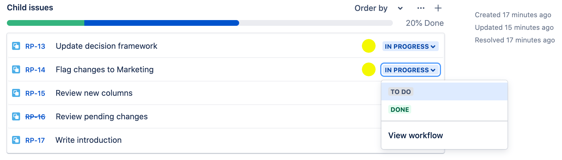 Transition an issue Jira Cloud Atlassian Support