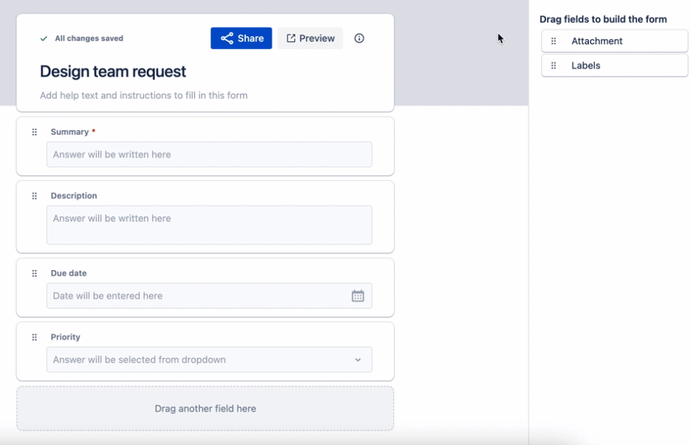 How to create, edit, save, and delete a form Jira Work Management