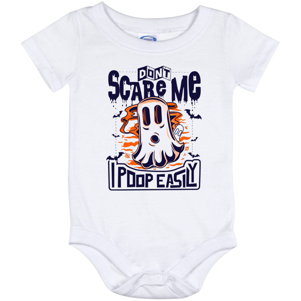 Halloween Onesie Don't Scare Me I Poop Easily Baby Onesie CubeBik