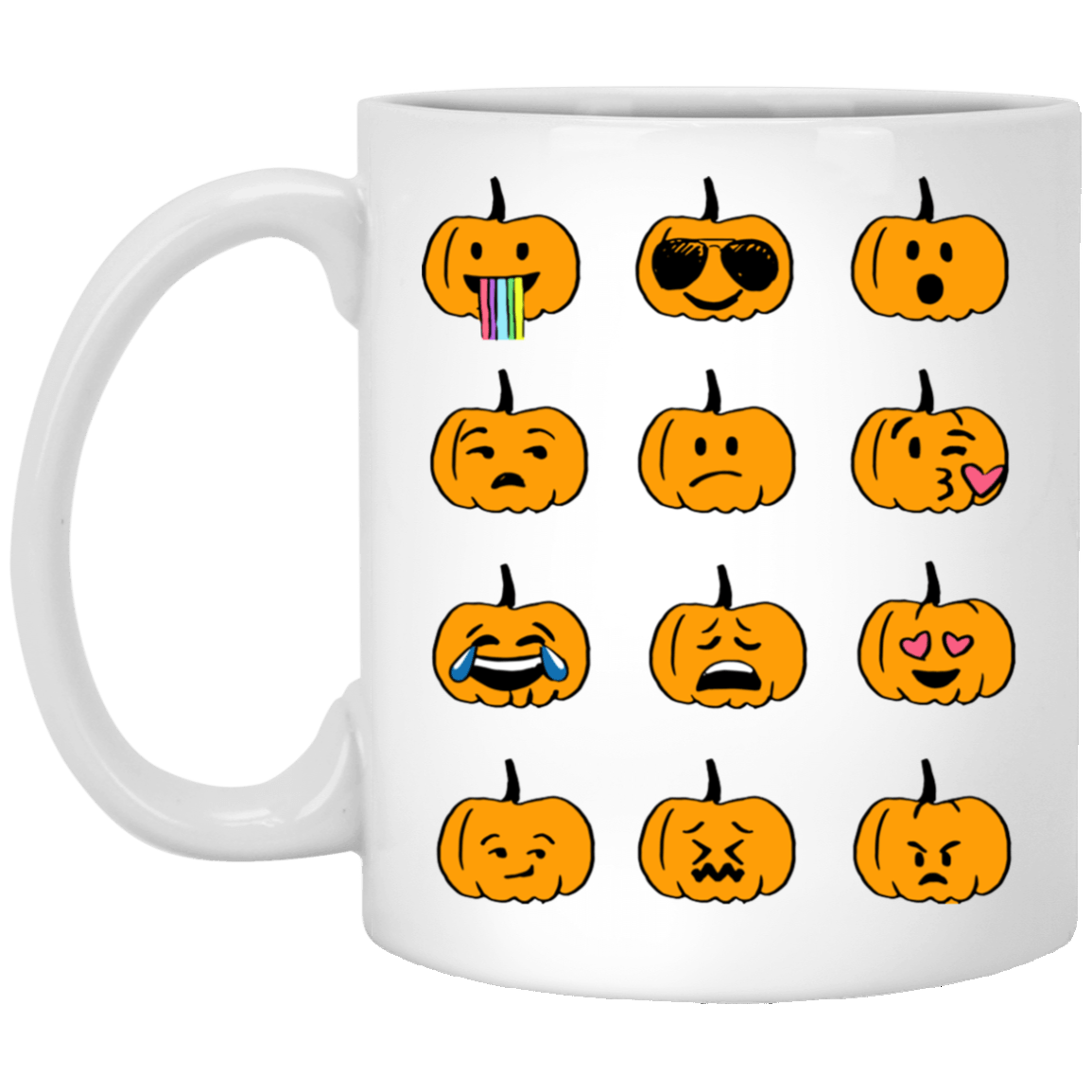 Halloween Mug Pumpkin Face Halloween Coffee Mug CubeBik