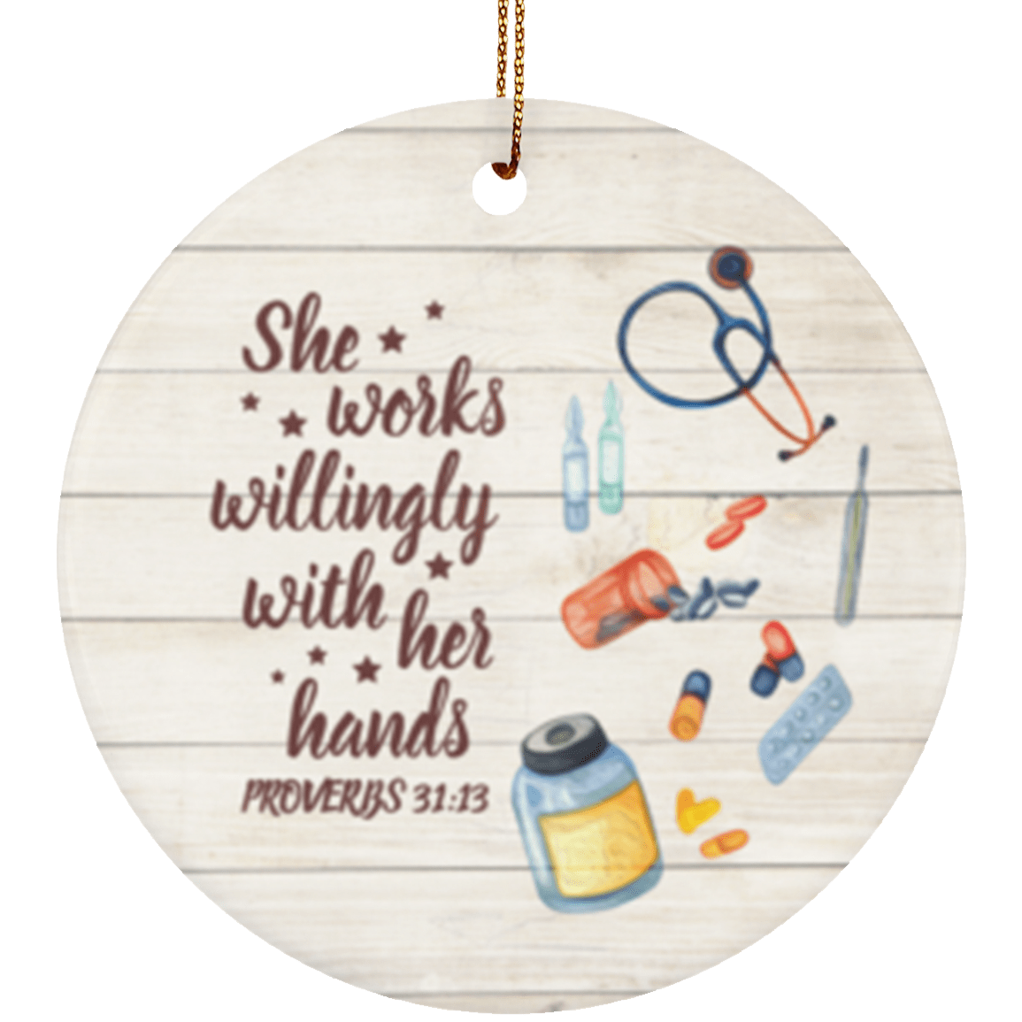 Funny Nurse Ornament Funny Nurse Ceramic Circle Ornament CubeBik