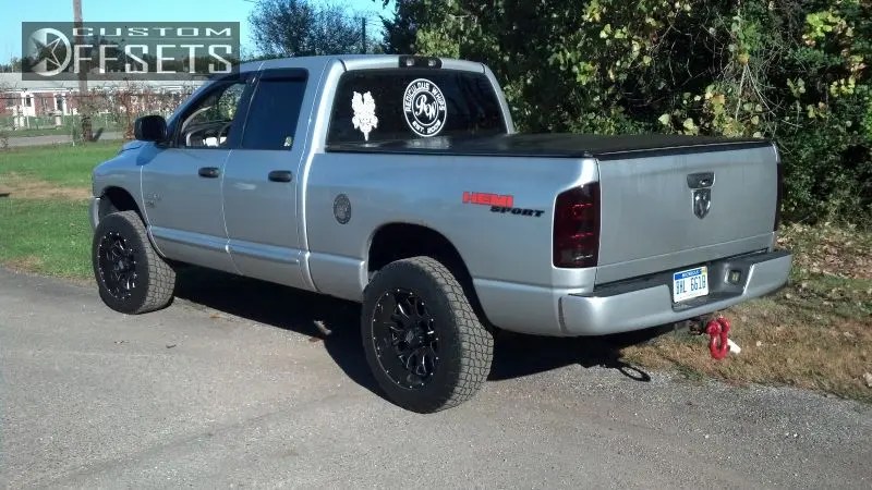 Wheel Offset 2004 Dodge Ram 1500 Aggressive 1 Outside Fender Leveling