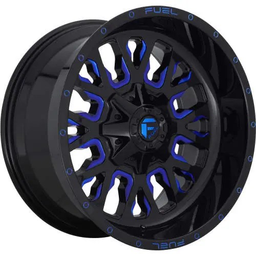 Fuel Stroke 22x12 44 Black Blue D64522209847 Custom Offsets