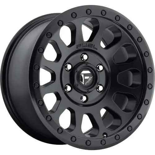 Fuel Vector Matte Black with Simulated Bead Lock 17x8.5 6mm with