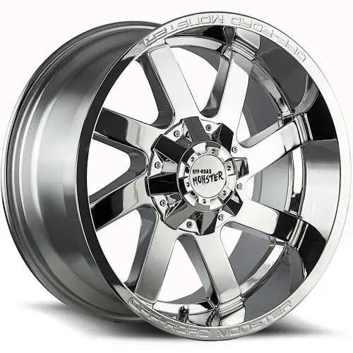 Off Road Monster M80 20x10 19 Chrome M800527N19 Custom Offsets