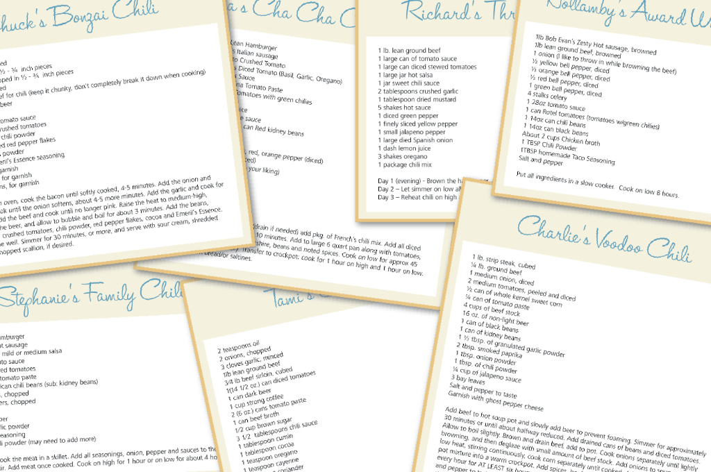 Chili Contest RunnersUp