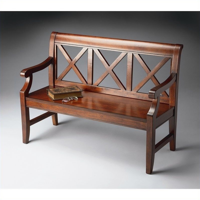 butler specialty bench in plantation cherry 5048024