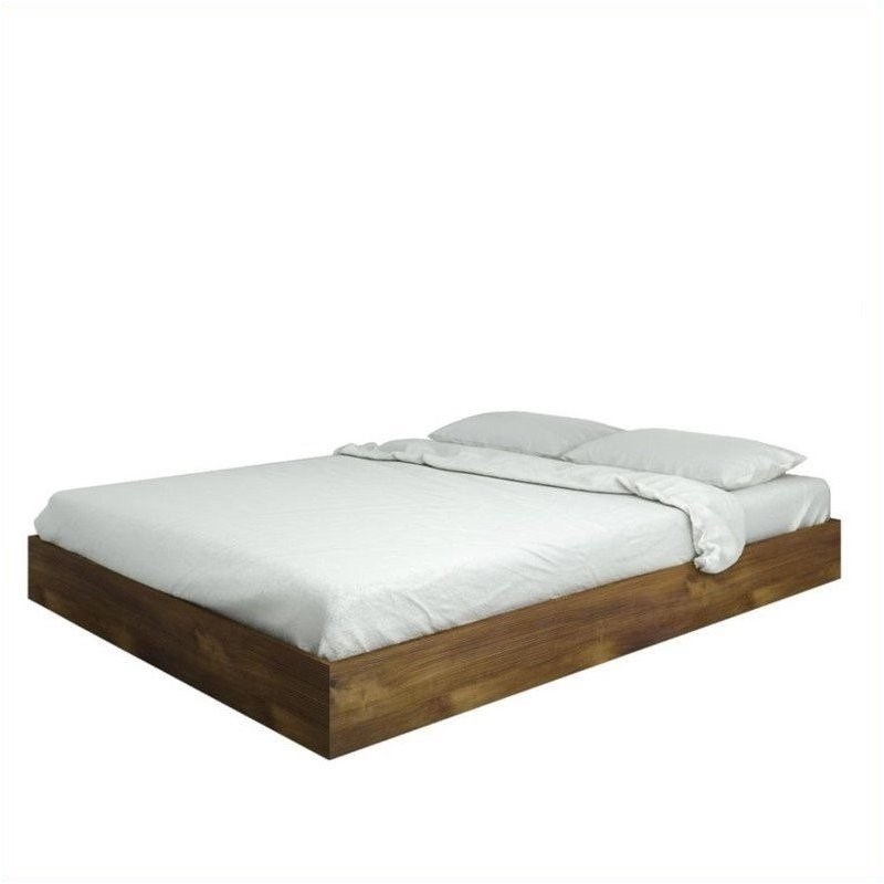 Nexera 401260 Queen Size Platform Bed Truffle Homesquare