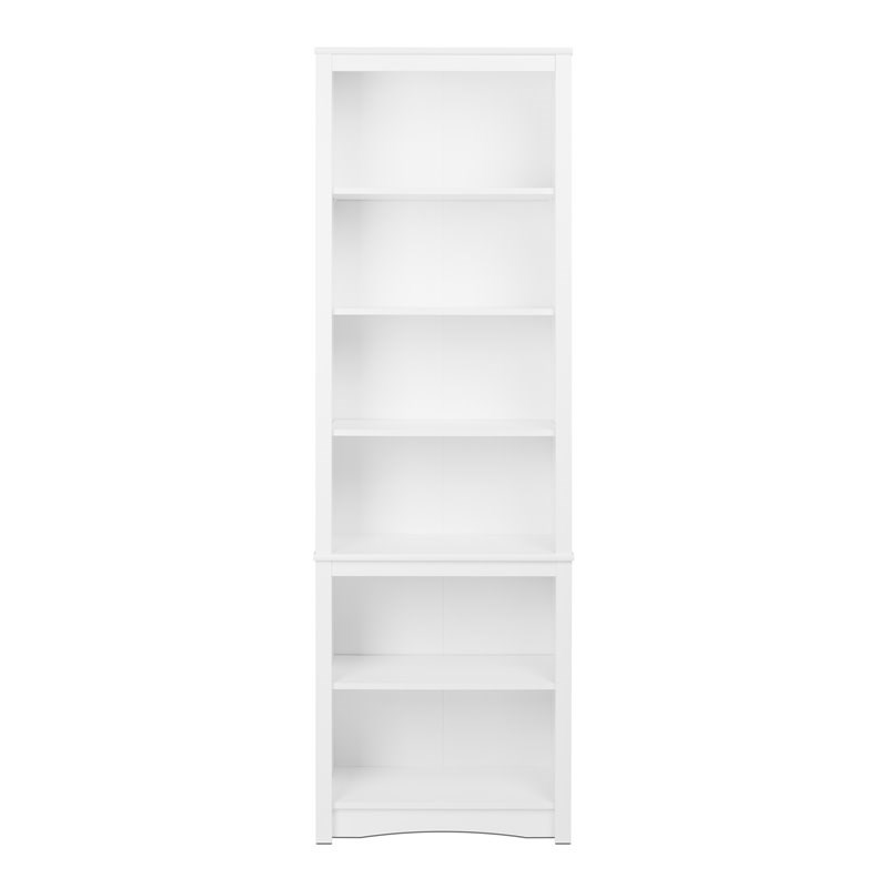 Prepac Tall 6 Shelf Bookcase in White Homesquare