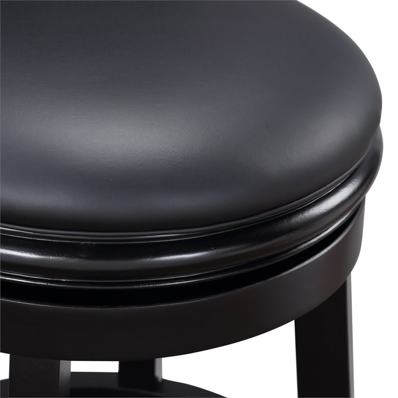Boraam Augusta 24" Swivel Counter Stool in Black Homesquare