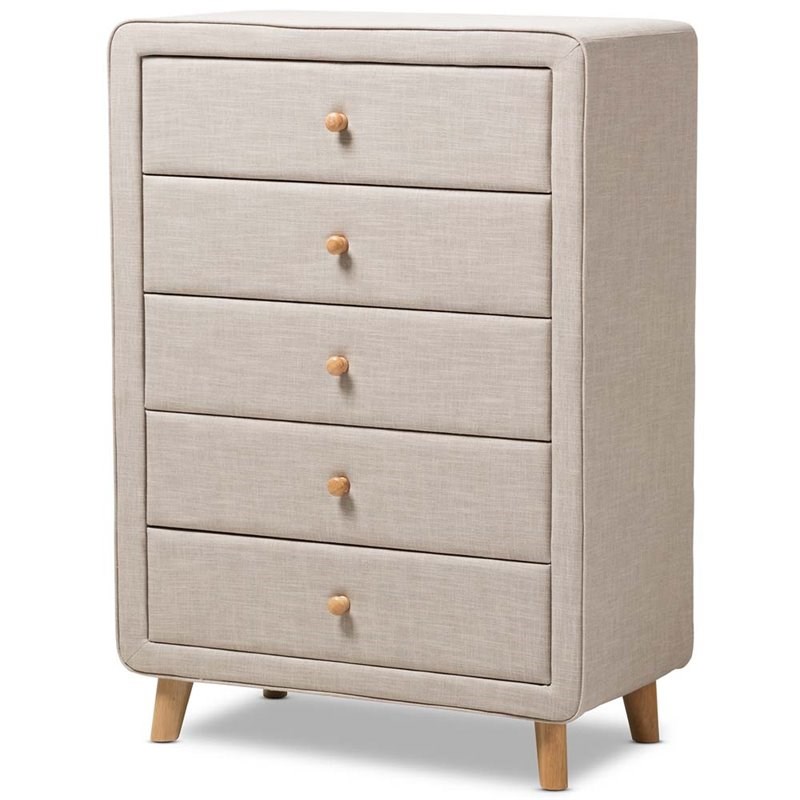 baxton studio jonesy 5 drawer linen upholstered chest in beige bbt1050beigechestxd02