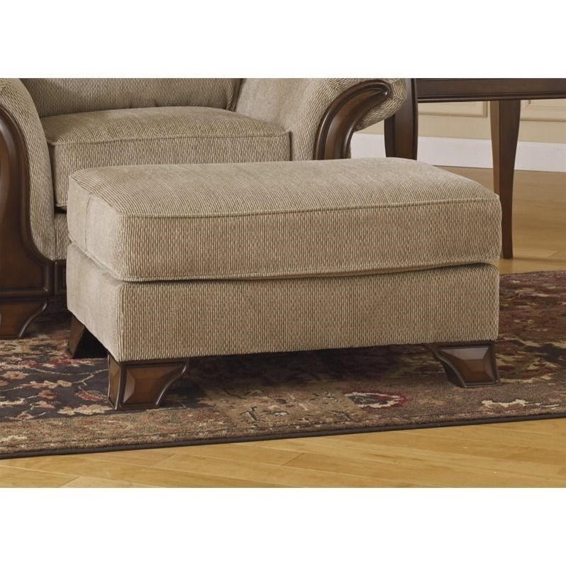 ashley furniture fabric ottoman in barley 4490014