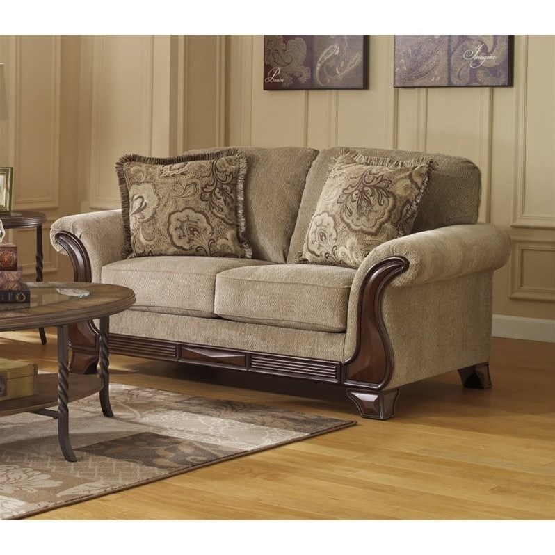 ashley furniture fabric loveseat in barley 4490035