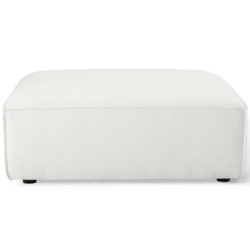 Modway Restore Fabric Upholstered Ottoman in White Homesquare