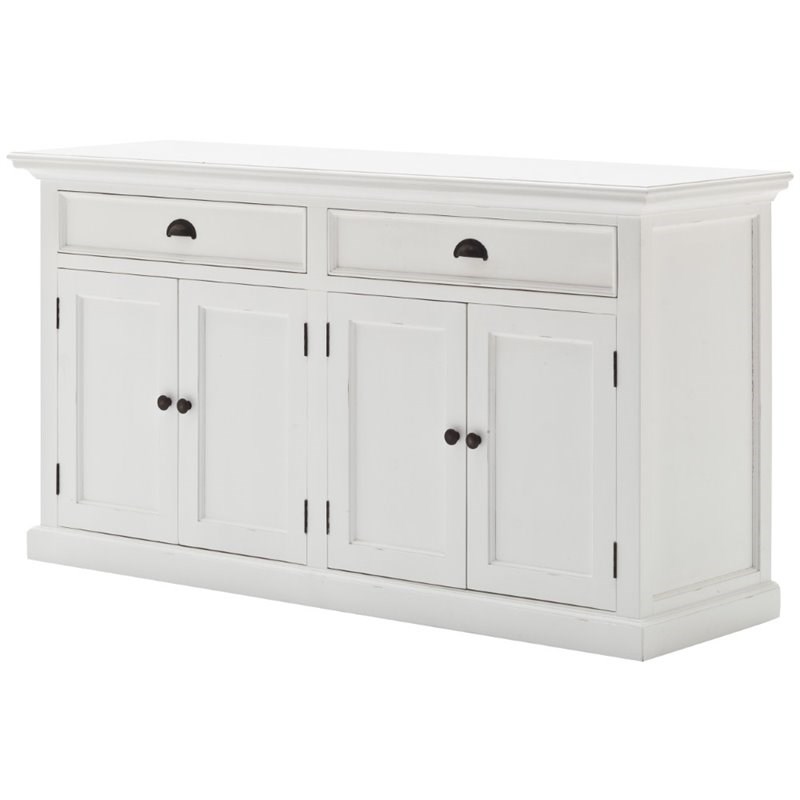 Beaumont Lane Wood Sideboard Dining Buffet with Storage in Pure White