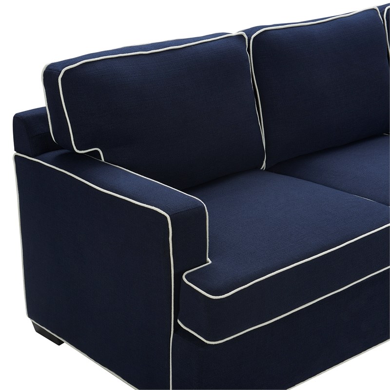 Tommy Hilfiger Cardiff Sofa American Navy with White Piping Homesquare