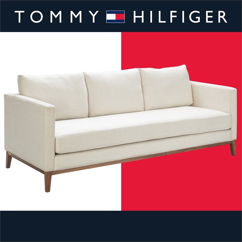 Tommy Hilfiger Guilford Sofa with Solid Wood Base Coastal Cream