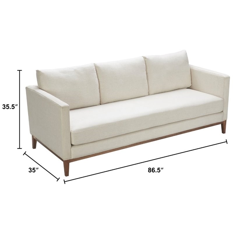 tommy hilfiger guilford sofa with solid wood base coastal cream uph20053a