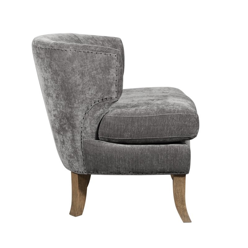 tommy hilfiger swansea wingback chair smoke gray crushed