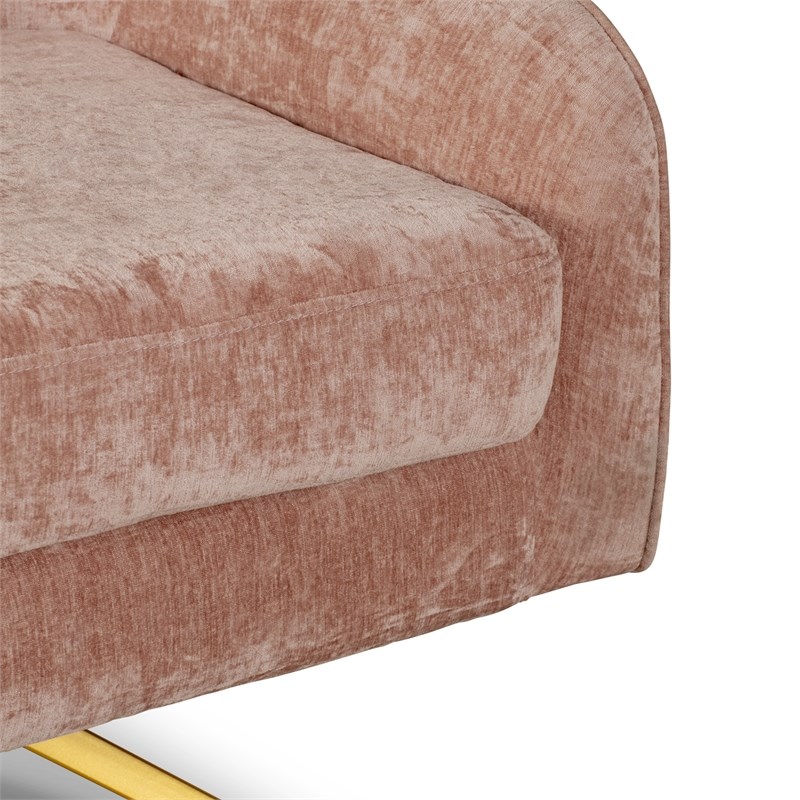 Elle Decor Jolie Swivel Lounge Chair Mauve Velvet Homesquare