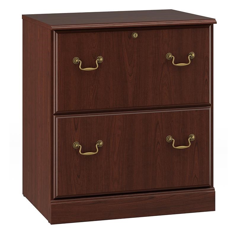 Bush Furniture Saratoga Lateral File in Harvest Cherry Homesquare
