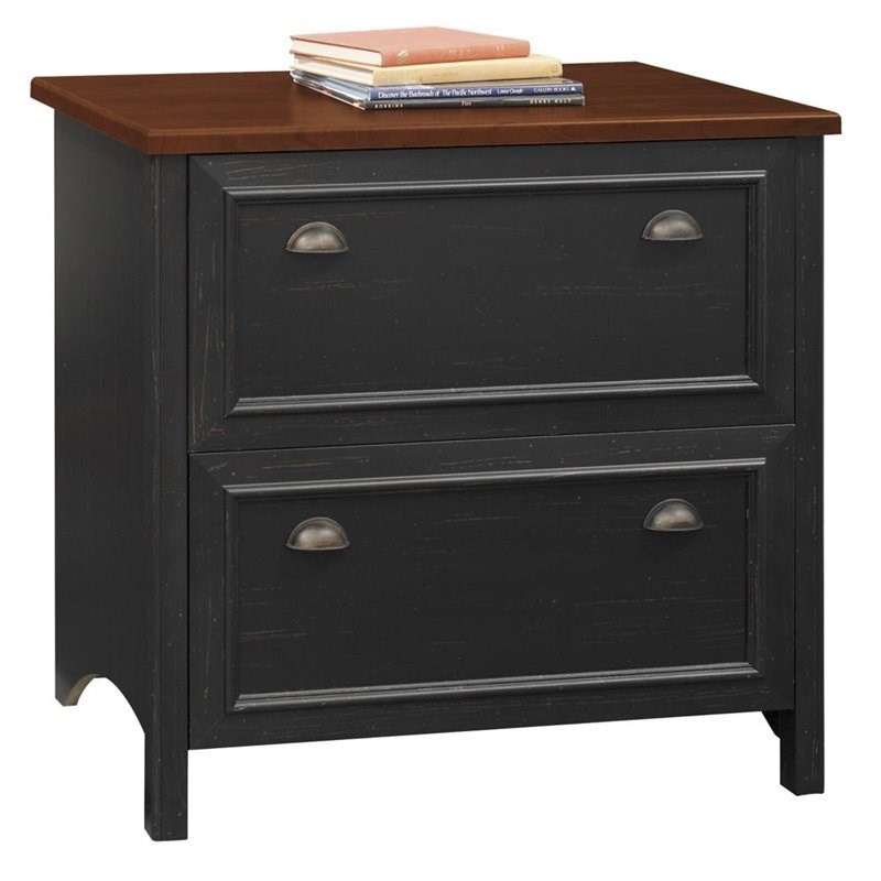 Fairview 2 Drawer Lateral File in Antique Black Engineered