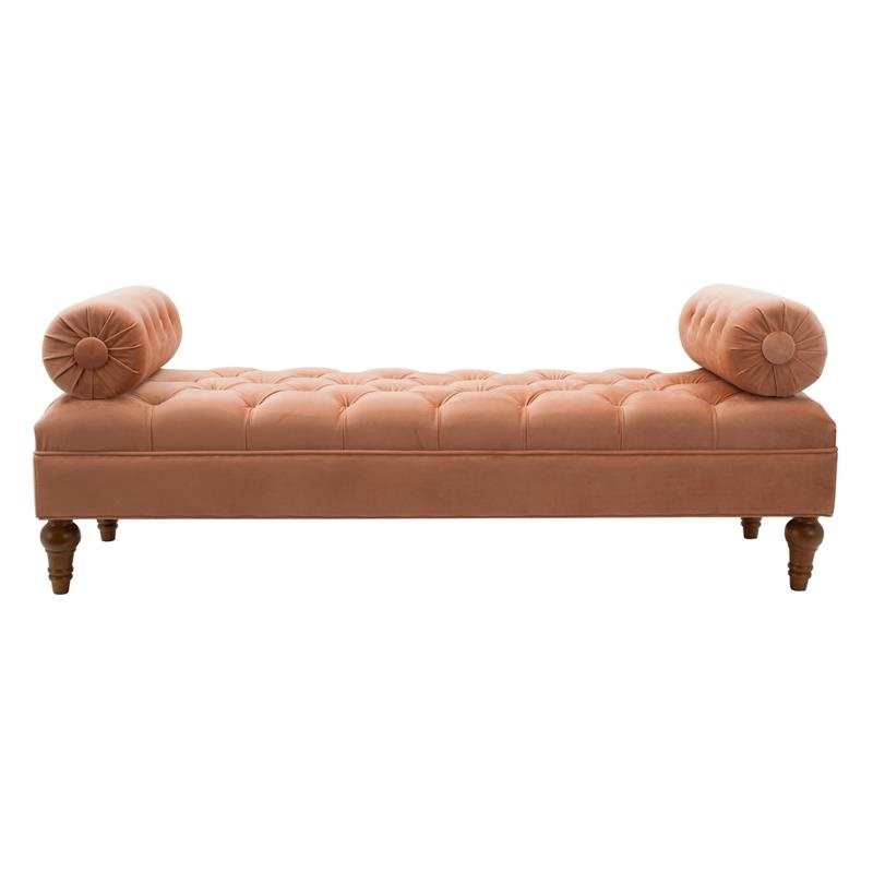 lewis bolster arm entryway bench orange 2435930