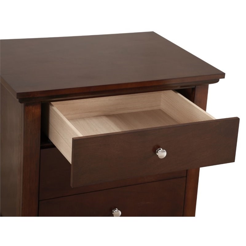 Glory Furniture Hammond 3 Drawer Nightstand in Cappuccino Homesquare