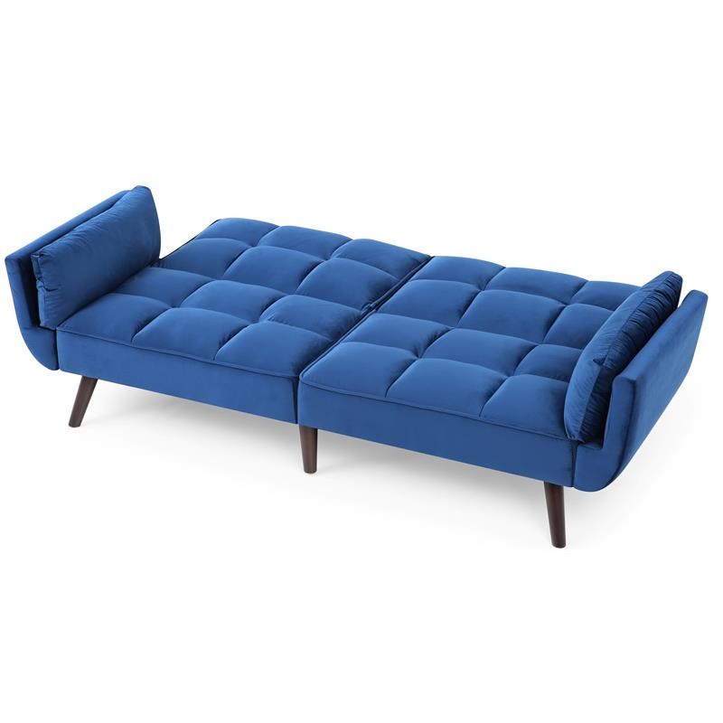 Glory Furniture Laurel G0921S Sofa Bed NAVY BLUE Velvet Homesquare