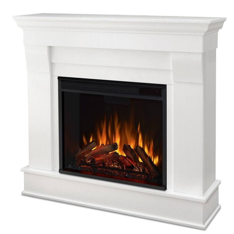 Real Flame Chateau Electric Fireplace in White Homesquare