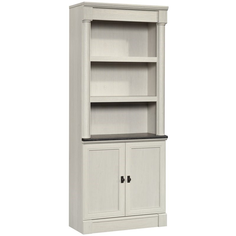 Sauder Palladia Engineered Wood Bookcase in Glacier Oak/Rosso Slate