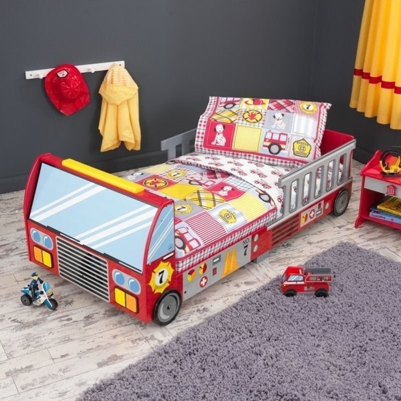 KidKraft Fire Truck Toddler Bed Homesquare