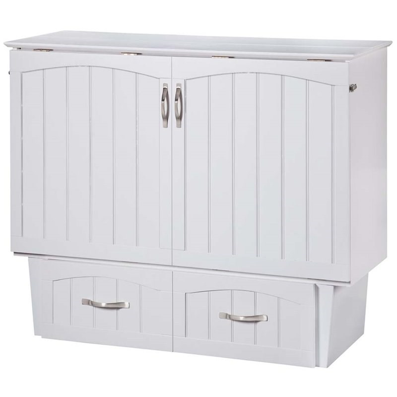 AFI Nantucket Twin Murphy Bed Chest in White Homesquare