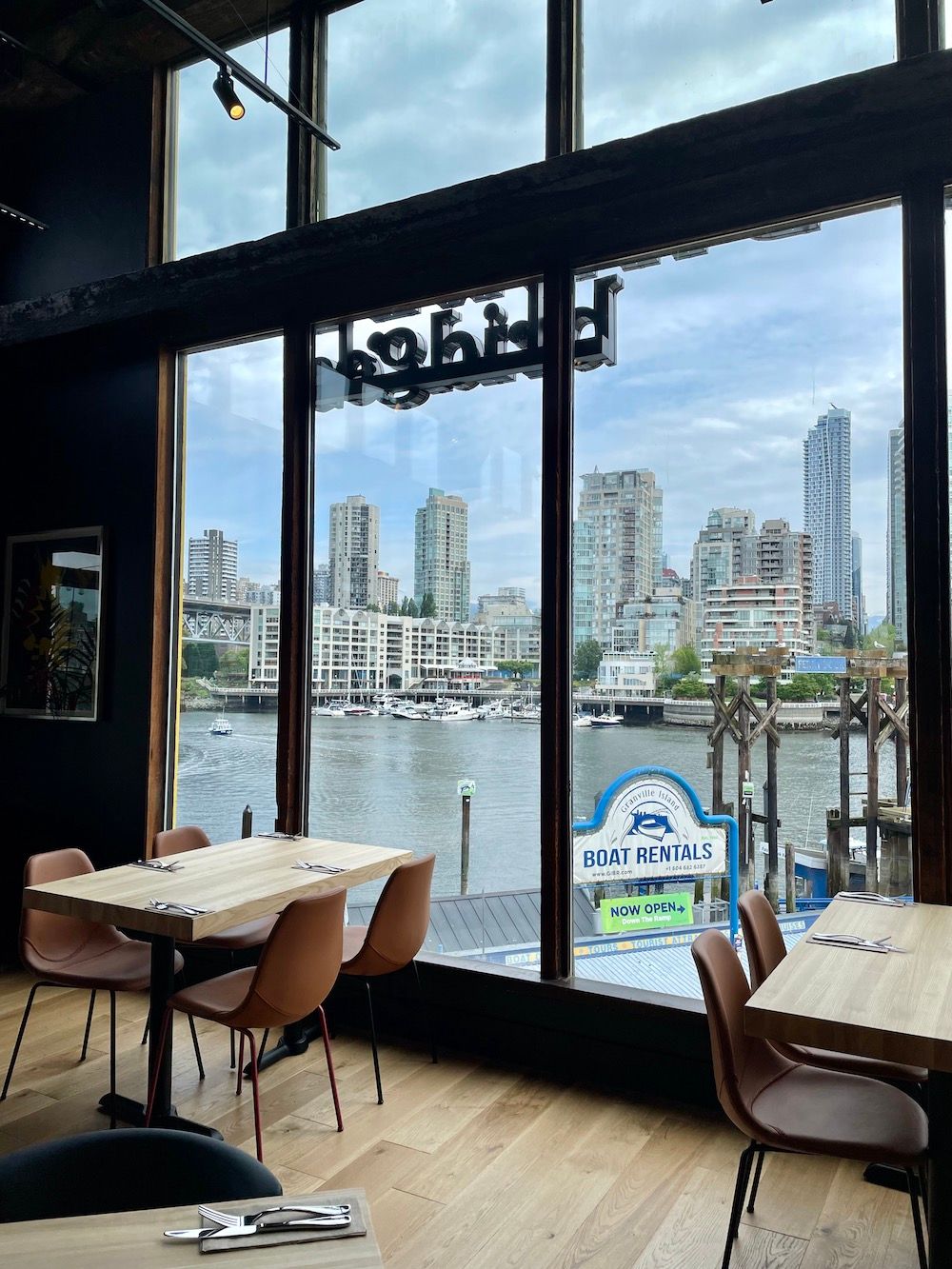 Inside the new 800+ seat Tap & Barrel Bridges on Granville Island