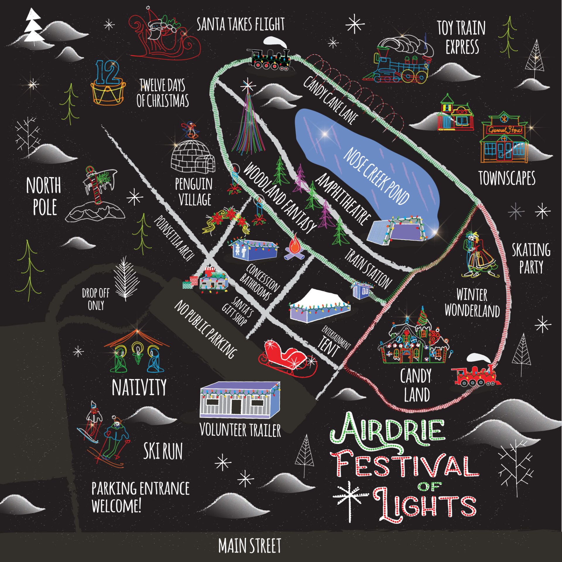 A huge Christmas light display opens up just outside of Calgary this