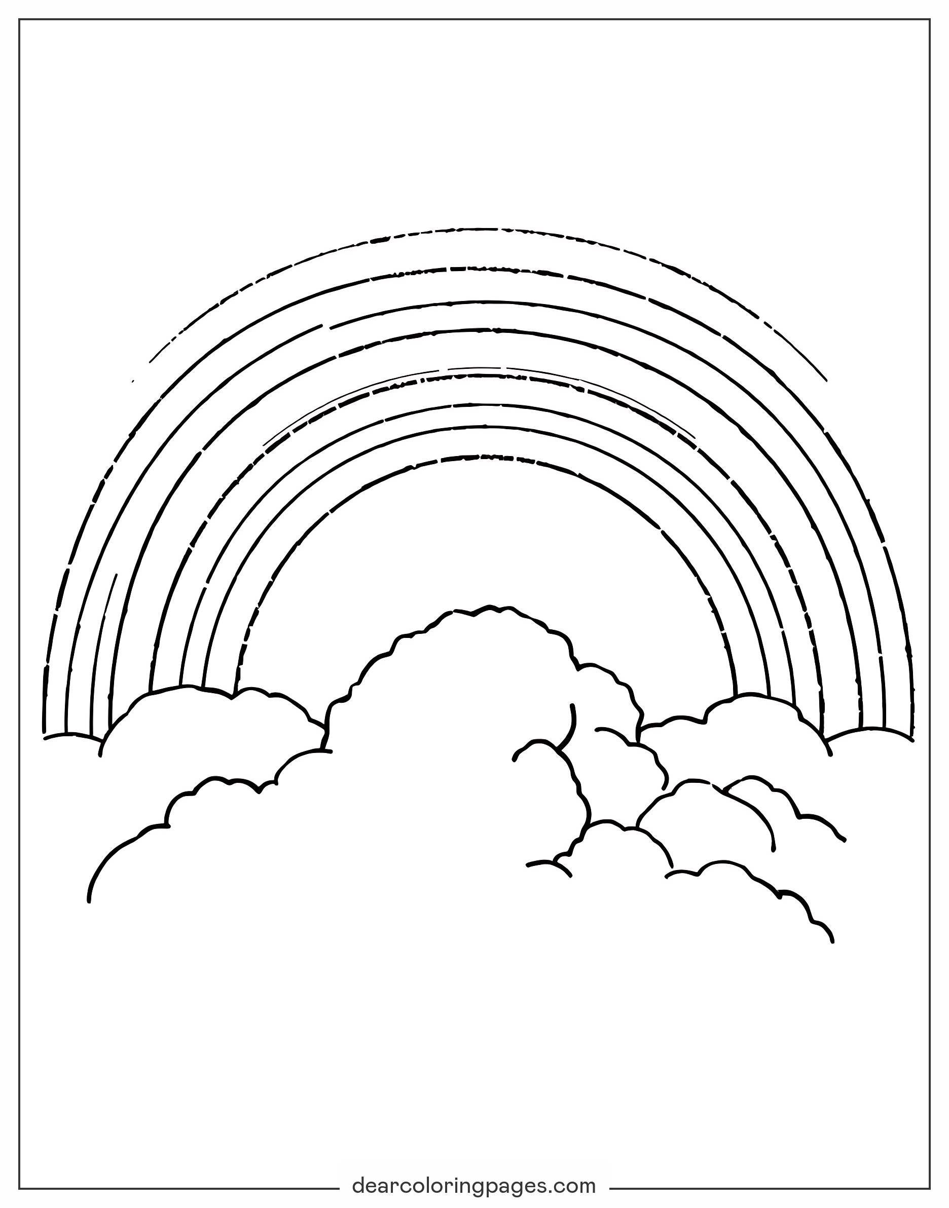 Rainbow Coloring Pages 14 Free Printable AIGenerated Designs