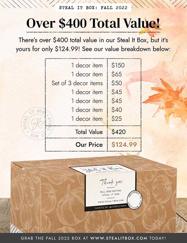 Steal It Box Fall 2022 Landing Page