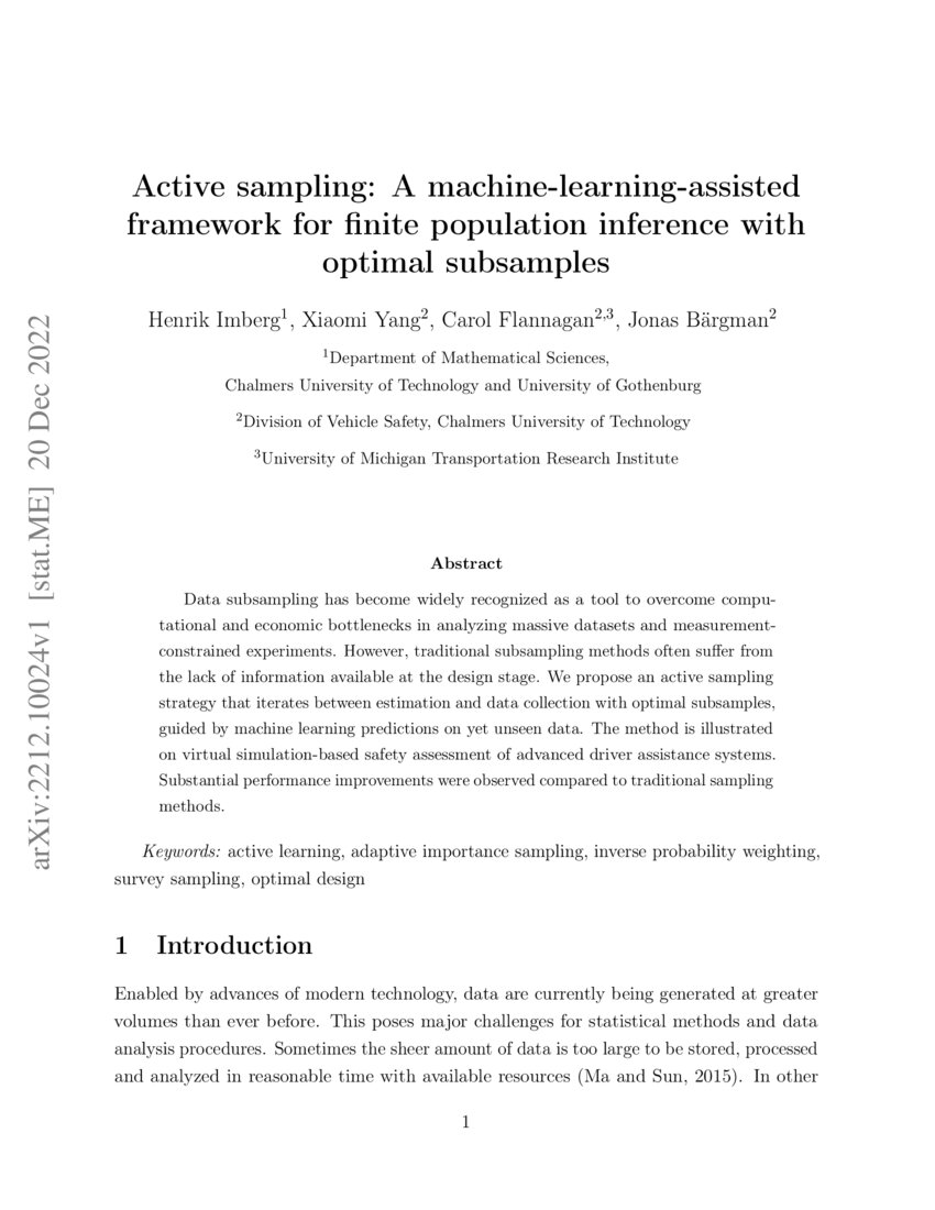 Active sampling A machinelearningassisted framework for finite