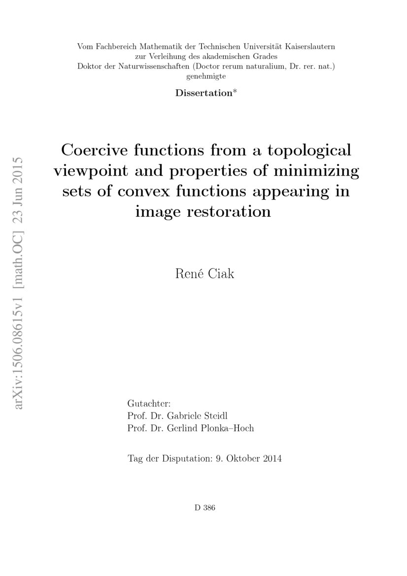 Coercive functions from a topological viewpoint and properties of