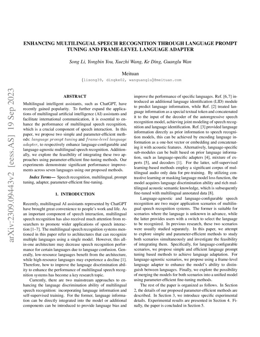 Enhancing Multilingual Speech Recognition through Language Prompt