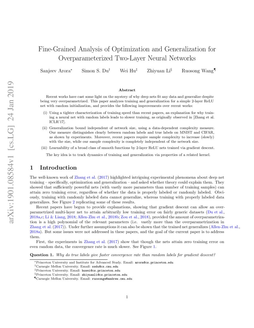 FineGrained Analysis of Optimization and Generalization for
