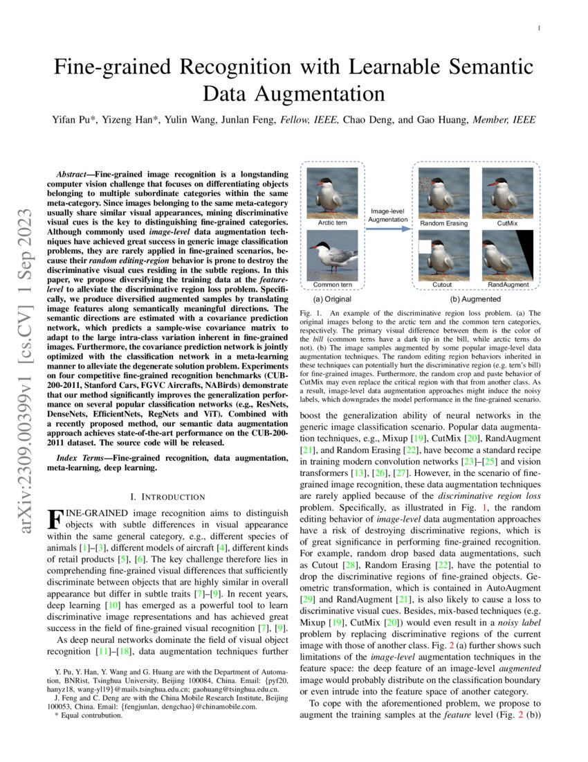 Finegrained Recognition with Learnable Semantic Data Augmentation DeepAI