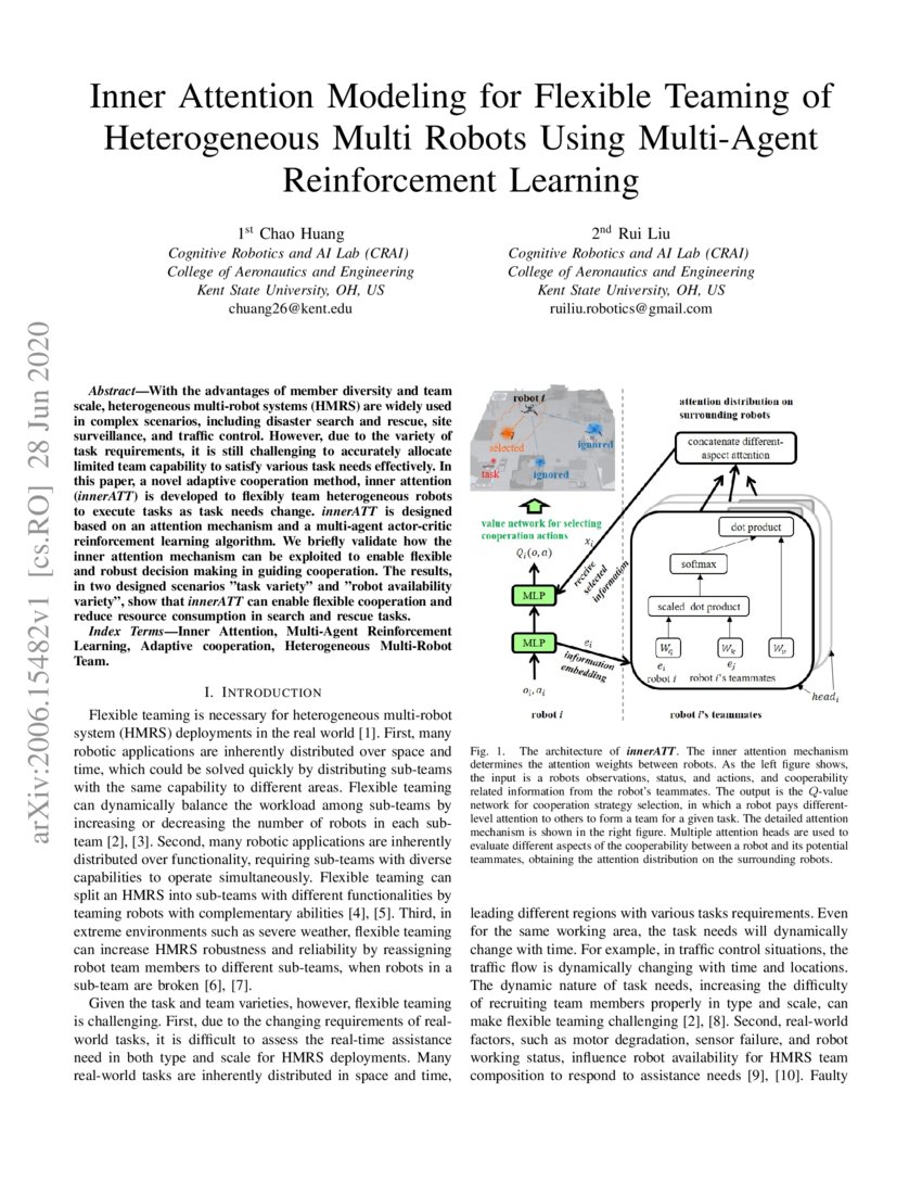 Inner Attention Modeling for Flexible Teaming of Heterogeneous Multi