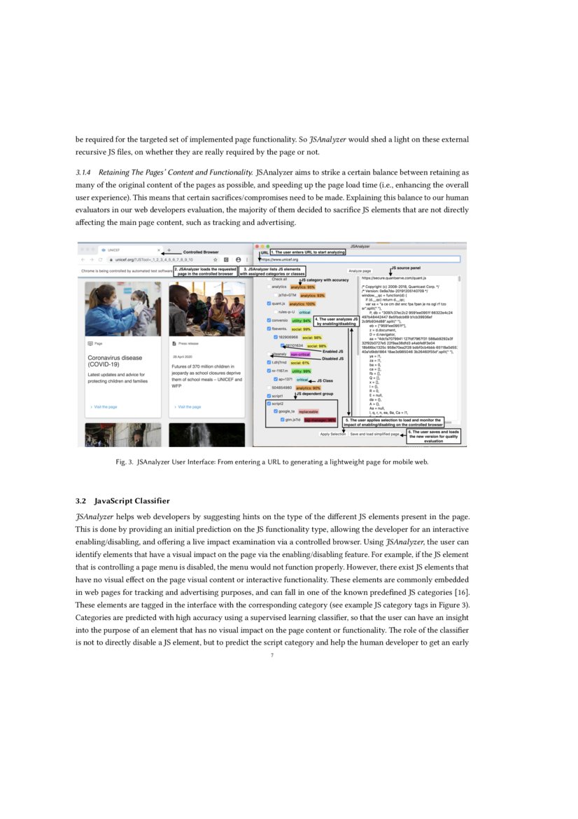 JSAnalyzer A  Developer Tool for Simplifying Mobile Pages Through JavaScript Optimizations