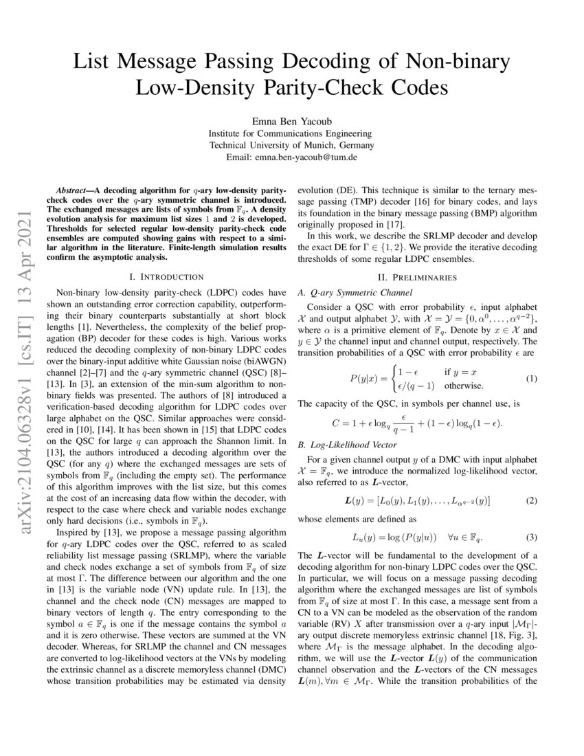 List Message Passing Decoding of Nonbinary LowDensity ParityCheck